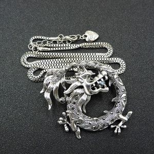 Betsey Johnson Women's Crystal Enamel Dragon Pendant Animal Chain Necklace